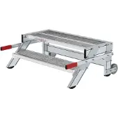 MUNK Günzburger Steigtechnik MUNK Arbeitspodest fahrbar Stahl-Gitterrost 1000mm Stufenbreite 2 Stufen