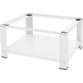 ML-Design Waschmaschinen Untergestell mit Ablage 63x54cm, Stahl Weiß, bis 150kg, für Kühlschrank,Waschmaschinen-Unterschrank, Waschmaschinensockel