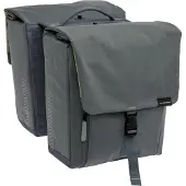 New Looxs Doppelte Fahrradtasche Tulum 32 Liter 35 x 17 x 37 cm (2x) - grau/grün abnehmbar