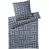 JOOP! Mako-Satin-Bettwäsche-Garnitur Weave Farbe Navy Größe 200x200+2x80x80