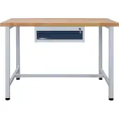 Proregal Werkbank Rhino mit Einzelschublade | HxBxT 84x120x60cm | Traglast 300kg | Lichtgrau/Anthrazitgrau