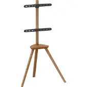 Vdd TV-Ständer - Bodenständer - Studio-Stativ - Staffelei Design - bis zu 65 Zoll - Braun