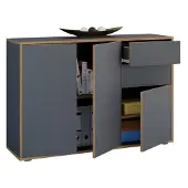 VCM Holz Kommode Sideboard Salia Breite 110 Schublade