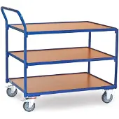 Fetra 2754, Sperrholz, Stahl, Regalwagen, Blau, 300 kg, 4 Rad/Räder, 12,5 cm