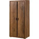 WOLF-Möbel MASSIVMOEBEL24 Garderobenschrank Akazie 88x45x180 natur lackiert BARK #118