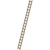MUNK Günzburger Steigtechnik MUNK Dachdecker Auflegeleiter aus Holz 18 Sprossen