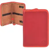 Sonnenleder Schüleretui Stifteetui Federtasche Leder LASSE Stiftetui rot orange 801-210-87