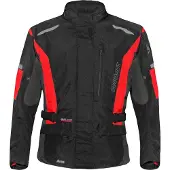 Germot Herren Motorradjacke Aron , Schwarz Rot, 2XL