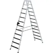 Proregal Stufen-Stehleiter beidseitig begehbar mit clip-step 2x12 Stufen