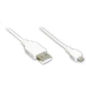 GOOD CONNECTIONS Anschlusskabel USB 2.0 Stecker A an Stecker Micro B, weiß, 3m,