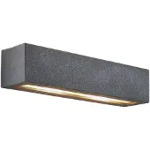 LINDBY Wandlampe Nellie, grau, Beton, 35,3 cm breit