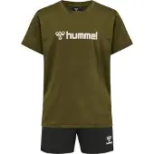 Hummel hmlPLAG SHORTS SET 6086 DARK OLIVE 152