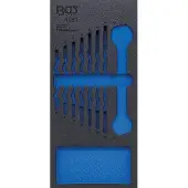 Bgs 4081-1 1/3 Werkstattwageneinlage, leer für: Doppelmaulschlüssel-Satz, 6-22 mm, 8-tlg.