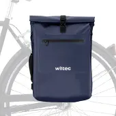 Wiltec 3 in 1 Gepäckträgertasche blau, Fahrradtasche Rucksack 25 l Stauraum, Gepäcktasche mit Laptopfach, wasserresistente Fahrrad Tasche