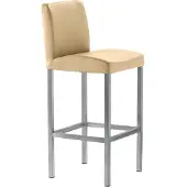 Mayer Barstuhl Sitzmöbel 1154 40 x 45 x 94 cm Stahl perlsilber/beige