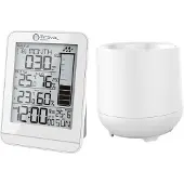 Miraval Design Funk-Wetterstation mit Regenmesser Datumsanzeige LCD-Display Temperaturanzeige Hygrometer Innen- & Außentemperatur