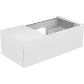 Keuco Edition 11 Waschtischunterbau 1050 x 350 x 535 mm rechts (705 mm Öffnung) mit 1 Auszug - Trüffel Glas / Lack Matt - 31154140000