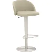 Mayer Barstuhl Sitzmöbel 1216 48 x 49 x 77 cm Stahl chrom matt/taupe 1216_04_30484