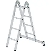 Proregal Klappleiter 2-teilig mit nivello-Traverse 2x4 Sprossen