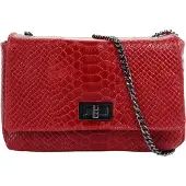 Cluty Umhängetasche "Damen echt Leder, Made in Italy", Damen, Gr. B/H/T: 18cm x 13cm x 5cm onesize, rot, Leder, Taschen Umhängetasche, echt Leder, Made in Italy