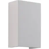 LINDBY Colja Square Wandleuchte White - , Colja, dimmbar, Weiß, für Wohnzimmer, Gips / Ton, Modern