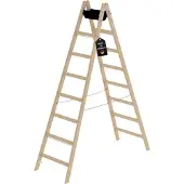 Proregal Sprossen-Stehleiter Holz 2x8 Sprossen