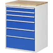 RAU Schubladenschrank Buche-Top und 6 x Schubl.-XL 2x90 1x120 2x180 1x270mm