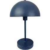 Dyberg Larsen Tischlampe, Kabellos Dimmbar Tischleuchte, Led Tischleuchte Metall, Leselampe, USB Wiederaufladbare, Stockholm blau