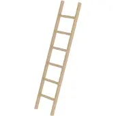 MUNK Günzburger Steigtechnik MUNK Holz-Anlegeleiter 6 Sprossen