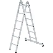 Proregal Klappleiter 2-teilig mit nivello-Traverse 2x6 Sprossen