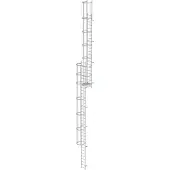 MUNK Günzburger Steigtechnik MUNK ortsfeste Steigleitern Aluminium eloxiert, 14,28m SH PG1