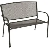 Degamo Gartenbank Metallbank Parkbank Bank CLASSIC 2-sitzer 110cm, Streckmetall anthrazit