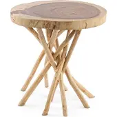 Natur24 Couchtisch Solidad 56 x 56 x 56 cm Teakholz Neu