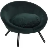 Flamingo Hundesofa Dolco rund grün, Maße: 54 x 50 x 40 cm