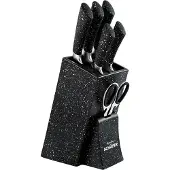 Schaefer Messerblock Messerset Marble Black (7tlg), ergonomische Softgriffe