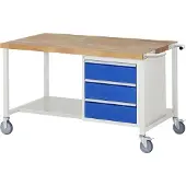 RAU Fahrbare Werkbank 8157, B1500xT900xH880mm, 3x Schublade-TA