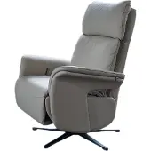 KAWOLA Sessel NAMA Relaxsessel drehbar Leder grau