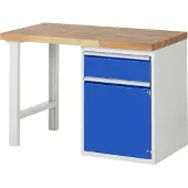 RAU Werkbank 7502A1, B1250xT700xH890mm, 1x Schublade-TA, 1x Tür