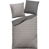 Dormisette Bettwäsche Flanell BL 135x200 cm grau Bettbezug Bettzeug