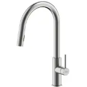 NABER Armatur NAMOR 6 in EDELSTAHL gebürstet mit schwenkbarem Brauseauslauf / Küchenarmatur / Einhebelmischer
