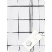 Södahl Geschirrtuch Minimal Weiß Schwarz