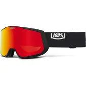 100% Skibrille Snow Goggle SNOWCRAFT XL HiPER, Black- Red ML Mirror