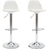 Miliboo - 2 Design-Barhocker STEEVY Weiß