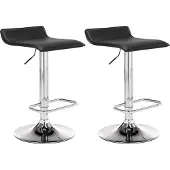 CLP 2er Set Barhocker Dyn höhenverstellbar und drehbar | Farbe schwarz