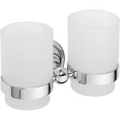 Bemeta Doppelter Glashalter RETRO aus Chrom + 2 Gläser 16x10,5x9 cm