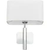 LUCANDE Wandlampe Jettka mit Textilschirm und Schalter