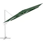 Kettler Easy Flex Ampelschirm 300x300 cm, UPF50+, inkl. Abdeckhaube+ Schirmständer, silber/ grün, Aluminium/Polyester mit PolyurethanBeschichtung