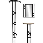 Finori Corby Kompaktgarderobe 3-teiligem Set Schwarz / Artisan Oak