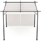 Blumfeldt Pergola: Robuster Gartenpavillon 3x3 m, wasserdicht & winterfest, mit Jalousien, pulverbeschichteter Stahlrahmen, PA-beschichtetes Polyesterdach.
