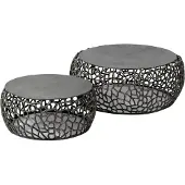 KAWOLA Couchtisch SONO Set 2-tlg. Metall schwarz